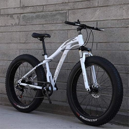 HCMNME Fat Tyre Bike HCMNME durable bicycle 24 Inch Fat Tire Mountain Bike Adult, Beach Snow Bike, Double Disc Brake Cruiser Bikes, Mountain Bike Mens 4.0 Wide Wheels Alloy frame with Disc Brakes