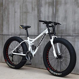 HCMNME Bike HCMNME durable bicycle, Mountain Bikes, Mountain Bicycle, Fat Bike Snow Bike 26 Inch 21 / 24 / 27 / 30 Speed Fat Tyre Mountain Bike Bicycle Cruiser Bicycle Beach Ride Alloy frame with Disc Brakes