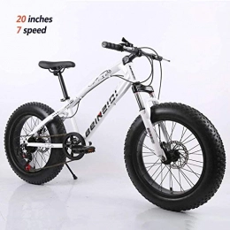 KEMANDUO Fat Tyre Bike KEMANDUO 26 inch black 7-speed double disc brake mountain bike all terrain tires skid fat mountain bike, mountain trail bicycles high carbon steel