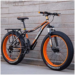 LDLL Fat Tyre Bike LDLL 26 Inch Mountain Bikes, Adult Boys Girls Fat Tire Mountain Trail Bike, Dual Disc Brake Bicycle, High-Carbon Steel Frame, Anti-Slip Bikes, Suspension Fork