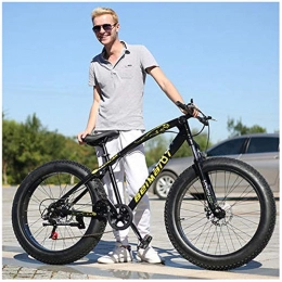 LDLL Bike LDLL Mountain Bikes 26 Inch, 24 Inch Frame Fat Tire Suspension Mountain Bicycle, High-carbon Steel Frame, Double Disc Brakes All Terrain Mountain Bike