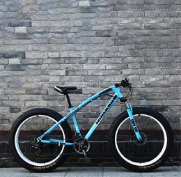 Leifeng Tower Bike Leifeng Tower Lightweight， Fat Tire 26 Inch Mountain Bike Mens, Beach Bike, Double Disc Brake Cruiser Bikes, 4.0 Wide Wheels, Adult Snow Bicycle Inventory clearance (Color : Blue, Size : 24 speed)