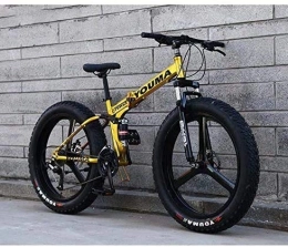 Leifeng Tower Bike Leifeng Tower Lightweight Fat Tire Bike Folding Mountain Bike Bicycle, Full Suspension High Carbon Steel Frame MTB Bike with Magnesium Alloy Wheels Double Disc Brake Inventory clearance
