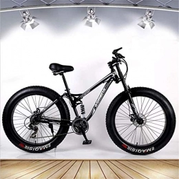 Leifeng Tower Fat Tyre Bike Lightweight， Adult Fat Tire Mountain Bike, All-Terrain Suspension Snow Bikes, Double Disc Brake Beach Cruiser Bicycle, 26 Inch Wheels, 21Speed Men Women General Purpose Inventory clearance