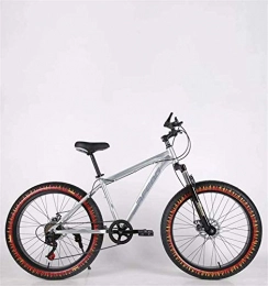 Leifeng Tower Bike Lightweight Mens Adult Fat Tire Mountain Bike, Double Disc Brake Beach Snow Bicycle, High-Carbon Steel Frame Cruiser Bikes, 24 Inch Flame Wheels Inventory clearance ( Color : B , Size : 21 speed )
