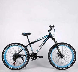 LUO Fat Tyre Bike LUO Bike，Mens Adult Fat Tire Mountain Bike, Double Disc Brake Beach Snow Bikes, Road Race Cruiser Bicycle, 26 inch Wheels, C, 7 Speed, A, 30 Speed