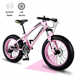 LYTLD Fat Tyre Bike LYTLD Hardtail Mountain Bikes, 26 Inch Mountain Bikes, Adult Boys Girls Fat Tire Mountain Trail Bike, Dual Disc Brake Bicycle, High-carbon Steel Frame, Anti-Slip Bikes