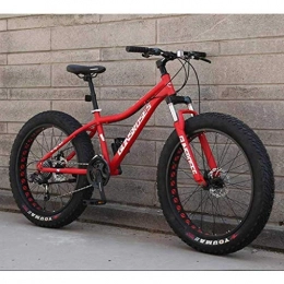 MJY Bike MJY Mountain Bikes, 26Inch Fat Tire Hardtail Snowmobile, Dual Suspension Frame and Suspension Fork All Terrain Men's Mountain Bicycle Adult 7-10, 24Speed