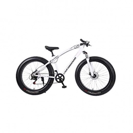 Mnjin Fat Tyre Bike Mnjin Outdoor sports Fat Bike, 26 inch cross country mountain bike 27 speed beach snow mountain 4.0 big tires adult outdoor riding