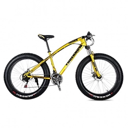 SHUI Bike Mountain Bike，Adult Road Bicycle 24 Inch 21 / 24 / 27 Speed Men Woman Oil Spring Fork Front Fork Ride yellow- 26 24 speed