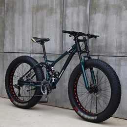 DKZK Fat Tyre Bike Mountain Bikes, 26 Inch Fat Tire Hardtail Mountain Bike, Dual Suspension Frame And Suspension Fork All Terrain Mountain Bike