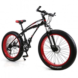 JLFSDB Fat Tyre Bike Mountain Bikes Bicycle MTB 24" Womens Mountain Bicycles Ravine Bike with Dual Disc Brake Front Suspension 21 / 24 / 27 speeds, Carbon Steel Frame Hardtail Mountain Bikes ( Color : B , Size : 27 Speed )