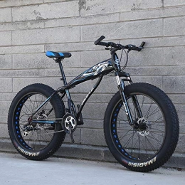 peipei Bike peipei 26 inch wheel adult student off-road mountain fat bike 21 / 24 / 27 speed road bike male double disc brake racing riding-Black Blue 2_26 inch_21 Speed