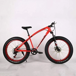 VANYA Bike VANYA Variable Speed Mountain Bike 26 Inch 27 Speed Shock Absorption Snowmobile 4.0 Widened Big Tire Off-Road Bicycle, Red