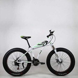 VANYA Bike VANYA Widened Tire Mountain Bike 26 Inch Aluminum Alloy 7 Speed Lightweight Shock Absorption Snowmobile Beach Bicycle, White