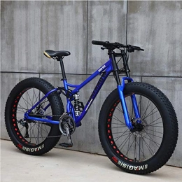 WYX Fat Tyre Bike WYX Mountain Bikes, 24" 26" 7-Speed Variable Speed Racing Bikes Fat Tire Mountain Bike, Suspension Fork All Terrain Double Disc Brake Bicycle, d, 26" 7speed