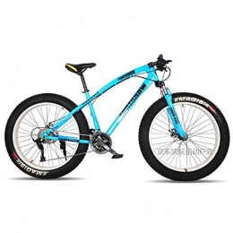 XHJZ Bike XHJZ Mountain Bikes, 26 Inch Fat Tire Hardtail Mountain Bike, Dual Suspension Frame and Suspension Fork All Terrain Mountain Bike, 21 / 24 / 27speed, Spoke, F, 24 speed