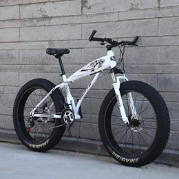 xmb  XMB White Adult 26 inch off-road bicycles, Dual disc brake men and women mountain bikes with full suspension, fat tires high carbon steel suspension youth men and women mountain bikes (24-speed)