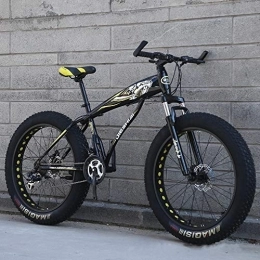 xmb  XMB Yellow Adult off-road bicycles, 26 inch Dual disc brake men and women mountain bikes with full suspension, fat tires high carbon steel suspension youth men and women mountain bikes (21-speed)