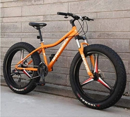 XXCZB Fat Tyre Bike XXCZB Mountain Bikes 26Inch Fat Tire Hardtail Snowmobile Dual Suspension Frame And Suspension Fork All Terrain Men s Mountain Bicycle Adult-Orange 3_21Speed