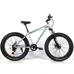 YOUSR Bike YOUSR Mountain Bicycles Dual Disc Brake Mountain Bicycles Folding For Men And Women Silver 26 inch 27 speed