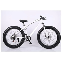 YUNZHIDUAN Fat Tyre Bike YUNZHIDUAN 26 Inch Snow Bike, Fat Tire Mountain Bike for Teens and Adults, 7 / 21 Speed Beach Cruiser Bike, Carbon Steel Frame, Dual Disc Brake, Men or Women Unisex