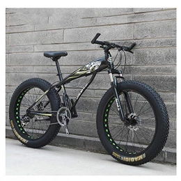 ZHTY Fat Tyre Bike ZHTY Adult Mountain Bikes, Boys Girls Fat Tire Mountain Trail Bike, Dual Disc Brake Hardtail Mountain Bike, High-carbon Steel Frame, Bicycle Mountain Bikes