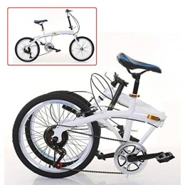 Jintaihua Folding Bike 20 Inch 7 Speed Bicycles Folding Bike Double V Brake Carbon Steel Folding Bike Folding Bike Folding Bike 44T Bike White