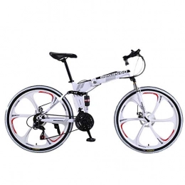 WSS Folding Bike 26-inch foldable road bike-mechanical brake-suitable for adult, student and youth off-road mountain bike-White_6 impeller