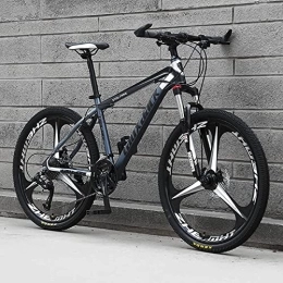 KOSFA Folding Bike 26 Inch Folding Mountain Bikes, 21 / 24 / 27 / 30 Speed MTB Bikes Full Suspension Anti-Slip Men's Bicycle, B, 24 Speed