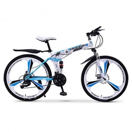  Folding Bike Adult Folding Mountain Bike 20-inch Double Damping Off-Road Variable Speed Bicycle Unisex Adjustable Outdoor Bicycle is Convenient to Ride, Quick release