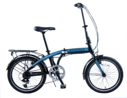 Generic Folding Bike Ammaco Folding Bike Pakka Metro 20" Wheel Commuter Bike Black