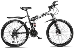 Aoyo Bike Aoyo Lightweight Aluminum Frame Mountain Bike, Folding Bikes, 26Inch 27-Speed Double Disc Brake Full Suspension Anti-Slip, Suspension Fork,