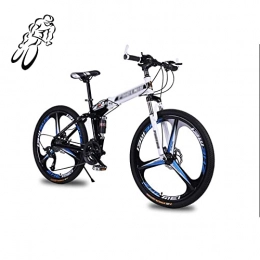 BaiHogi Bike BaiHogi Professional Racing Bike, Full Suspension MTB, Folding Mountain Bike, Folding Bike, Folded In 10 Seconds, 26 Inch 24 * 27 Gears Double Disc Brakes Mountain Bike Damping