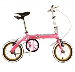 GHGJU Folding Bike Bike 14-inch Folding Car Color With Leisure Children's Women's Folding Bike Bicycle Cycling Mountain Bike, Pink-18in