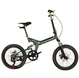 GHGJU Folding Bike Bike 20-inch Folding Bike Adult Children Aluminum Bicycle High-end Folding Bike Mini Student Bicycle, Green-20in