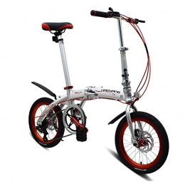 BIKESJN Bike BIKESJN 16 Inch Aluminum Alloy Folding Bicycle Variable Speed Bicycle Lightweight Mini Bike City Bike Adult Students Kids Bicycle