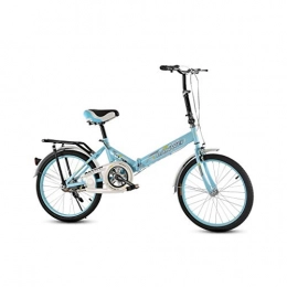 BIKESJN Bike BIKESJN 20 Inch Bicycle Folding Bike City Bicycle Lightweight Bike City Foldable Bike Adult Students City Commuter Bicycle Fully Assembled Bike Shopper Bicycle ( Color : Blue )