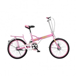 BIKESJN Bike BIKESJN 20 Inch Bicycle Folding Bike City Foldable Bike Adult Students City Commuter Bicycle Fully Assembled Bike Shopper Bicycle Mountain Bike ( Color : Pink )