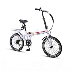 BIKESJN Bike BIKESJN 20 Inch Bicycle Folding Bike City Foldable Bike Adult Students Fully Assembled Bike Mountain Bike Mini Bicycle Everyone Is Available ( Color : White )