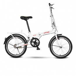 BIKESJN Bike BIKESJN Folding Bicycle Female Adult Variable Speed Shocking Bicycle 20 Inch Student Male Portable Trunk Car Small Bicycle (Color : White)