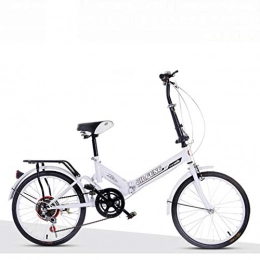 BIKESJN Bike BIKESJN Folding Bicycle Road Bike Adult Male and Female Student Bicycle City Bike ( Color : White )