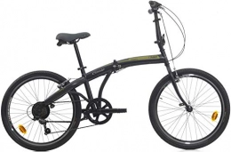 Cicli Cinzia Bike Cicli Cinzia Folding Bike CTB 24 Inch 6 / V Revo Shift V-Brake Aluminum Matt Black Green