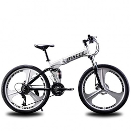 Dafang Bike Dafang Mountain bike 27 speed bike mountain folding bike 26 inch variable speed double shock absorber bike-Three knives white_24