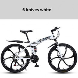 Dafang Bike Dafang Mountain bike folding foldable mountain bike 26 inch adult bicycle 21 24 27 speed student bicycle bicycle-Six knives white_27