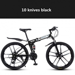 Dafang Bike Dafang Mountain bike folding foldable mountain bike 26 inch adult bicycle 21 24 27 speed student bicycle bicycle-Ten knives black_27