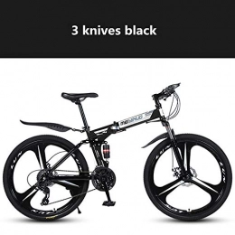 Dafang Bike Dafang Mountain bike folding foldable mountain bike 26 inch adult bicycle 21 24 27 speed student bicycle bicycle-Three knives black_27