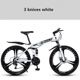 Dafang Bike Dafang Mountain bike folding foldable mountain bike 26 inch adult bicycle 21 24 27 speed student bicycle bicycle-Three knives white_27