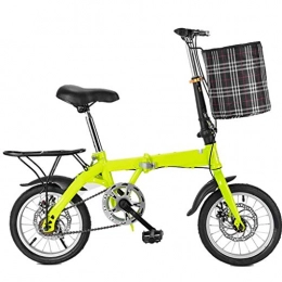 DFKDGL Bike DFKDGL 20 / 16 / 14 Inchs Wheel Folding Bike Disc Brake Single Speed Adult Children Compact Bicycle Portable Student Men And Women Lightweight Bike With Reinforced Shelves And Large Storage Basket Unic