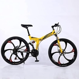 FAXIOAWA Folding Bike FAXIOAWA Mountain Bike, Adult Folding Mountain Bike 26 Inch 27Speed Variable Speed Road Bicycle Cycling Off-road Soft Tail Bicycle Men Women Outdoor Sports Ride BU 3 wheels- 26" 21SPD (Yl 6 Wheels 24)